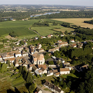 Vue aérienne de La Celle-sur-Loire