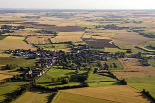 Vue aérienne de Pougny