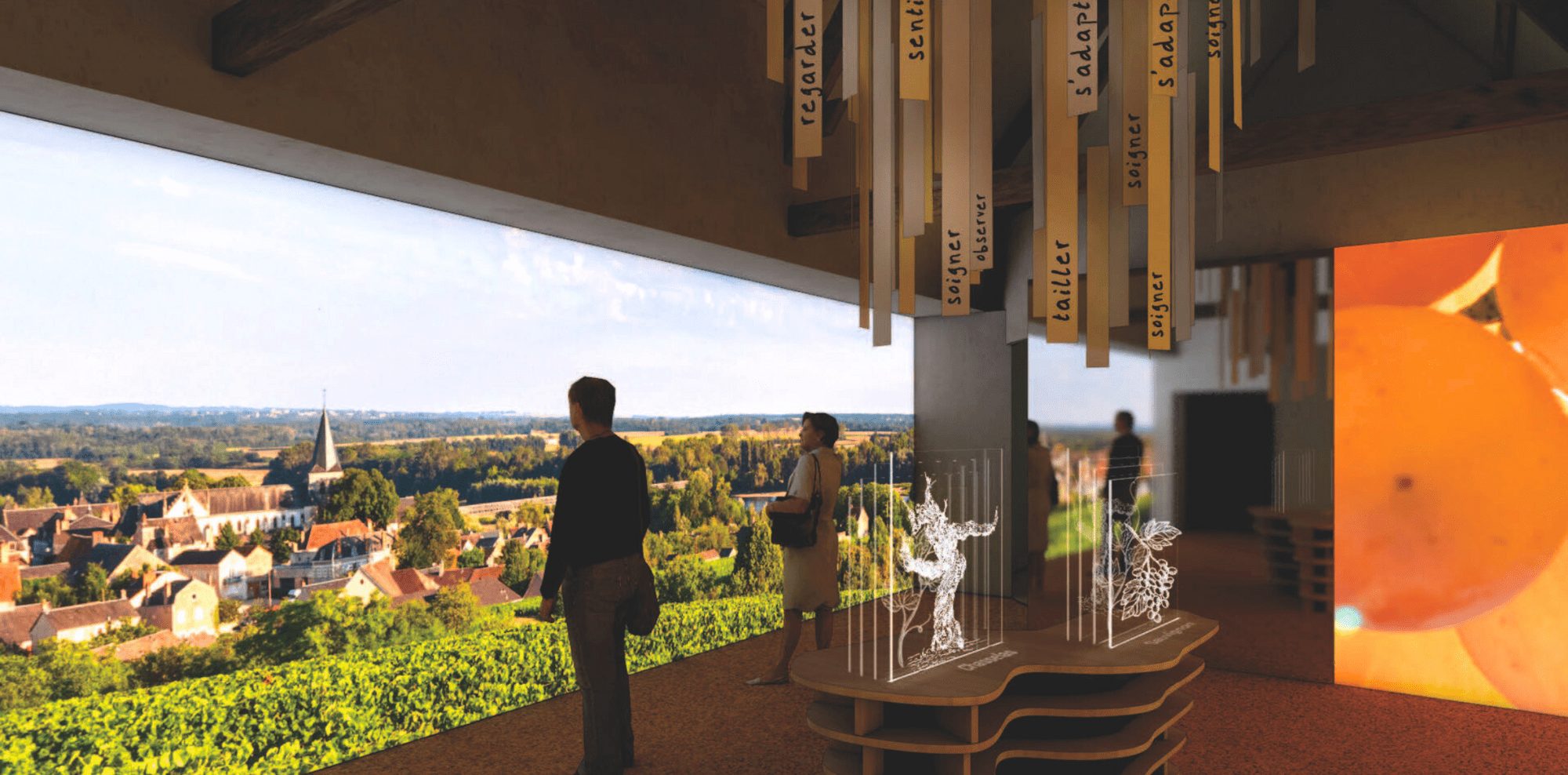 Esquisse salle 1 millésime accueil sonore de la tour du pouilly fumé